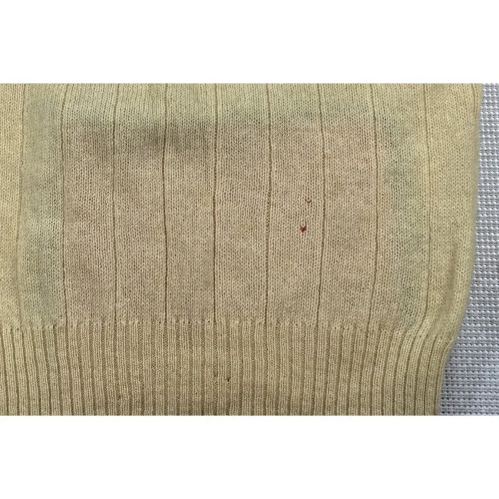 Vintage Lord Jeff The Baggy Shag Wool Mohair Sweater Yellow Size XL (Holes)